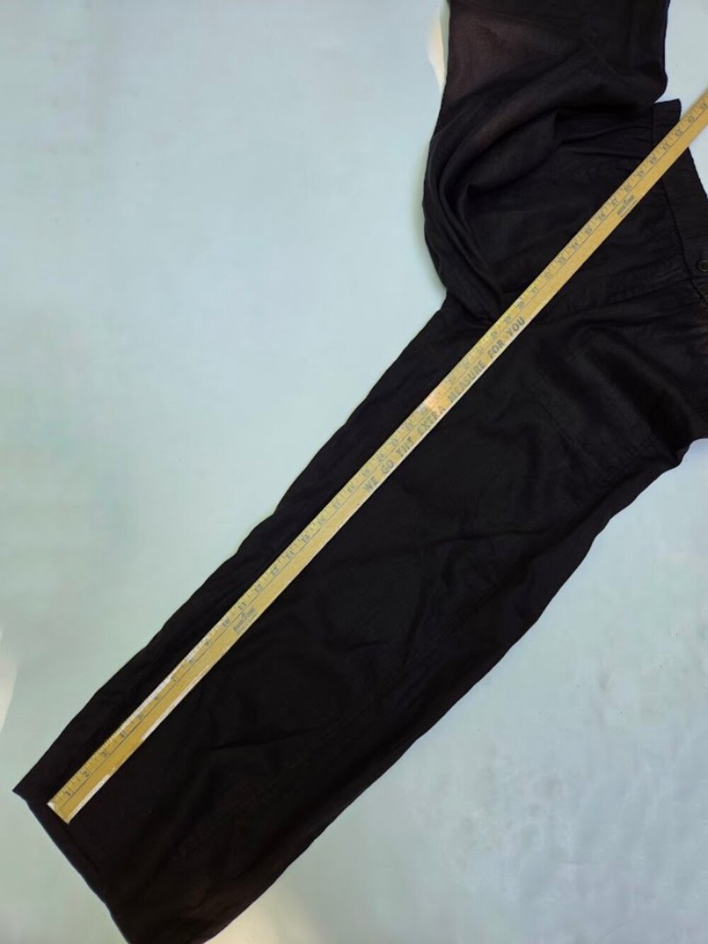 Eileen Fisher Organic Linen Wide Trouser Pant Black M - Picture 11 of 11